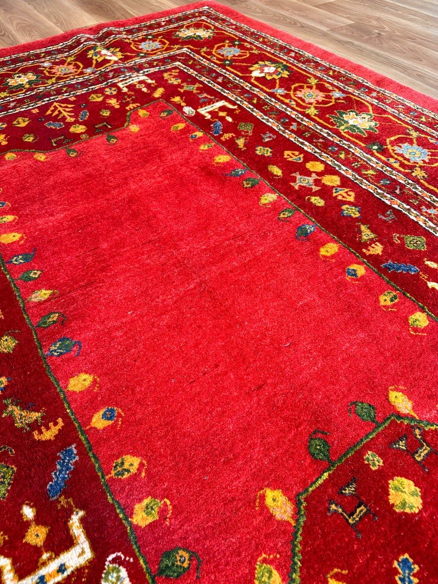 ギャッベ リビングサイズ 235×173cm 手織り赤(GL-6149) – ギャッベ