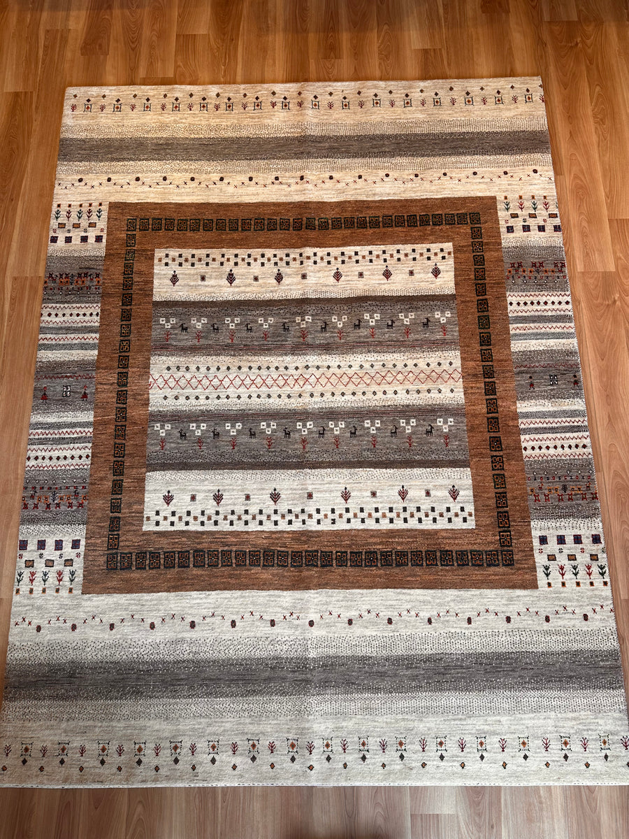 ギャッベ リビングサイズ 275×208cm 手織り 白(GL-6153) – ギャッベ