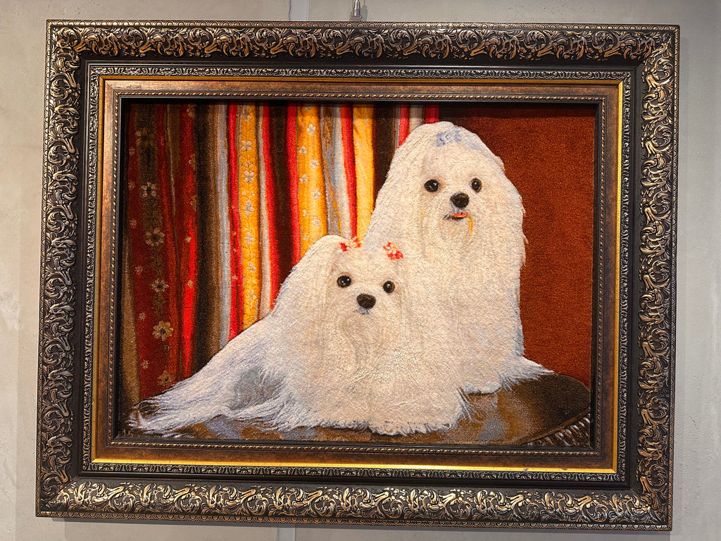 【新着】ペルシャ絵画絨毯 [絨毯50×69cm [額込]73×92cm 手織り(PPC-0086)