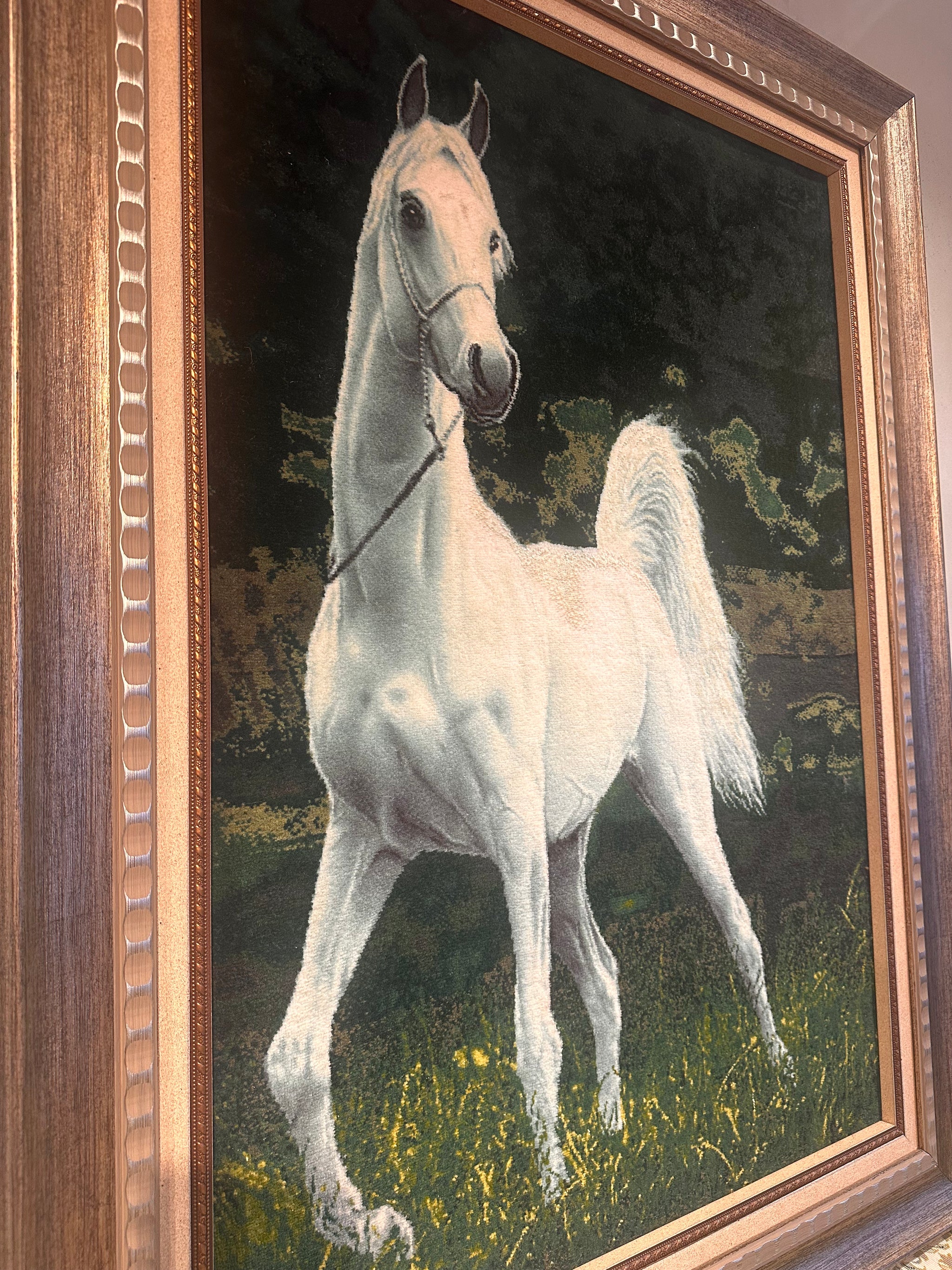 ペルシャ絨毯　絵画絨毯　手織り　タペストリー　横860✖️縦555㎜ ペルシャ絨毯 絵画絨毯 手織り タペストリー 横860✖️縦555㎜