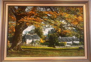 【新着】ペルシャ絵画絨毯 [絨毯]77×115cm [額込]92×130cm 手織り(PPC-0100)
