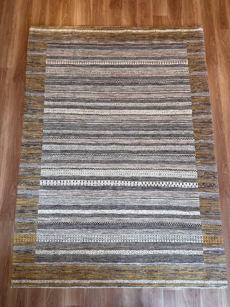 ギャッベ リビングサイズ 235×153cm 手織り黄色 (GL-6104)