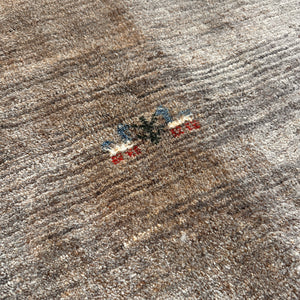 【決算SALE9/20-9/30】ギャッベ リビング サイズ 203×145cm 手織り グレー(GL-5150)