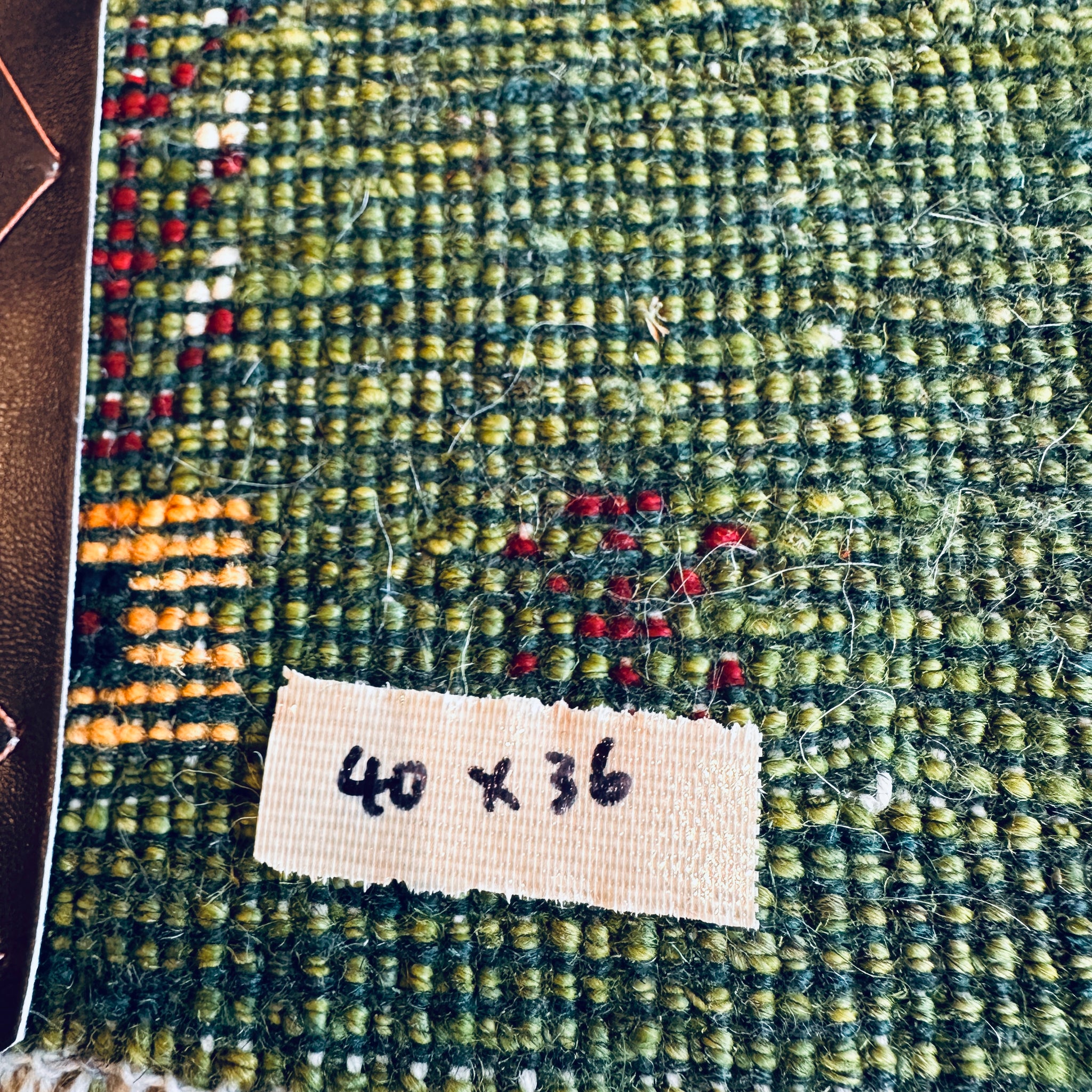 新着ギャッベ 座布団サイズ 40×36cm 手織り生命の樹 鹿 四角 緑(GC 