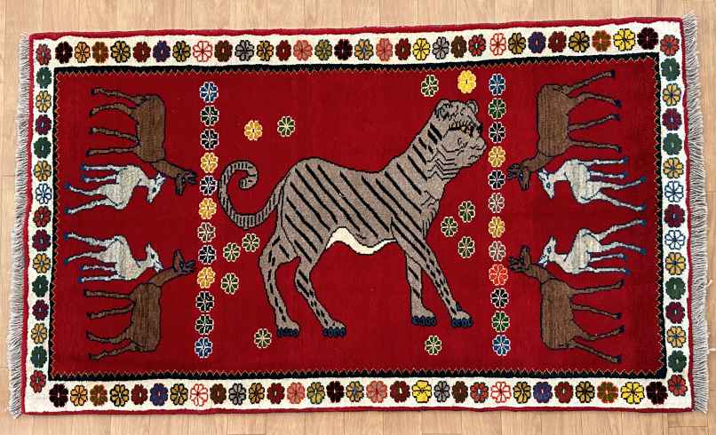 TRIBAL LION Rug】トライバル ライオン ラグ – ギャッベ