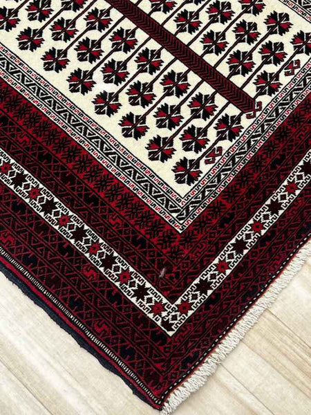 バルーチ 189×96cm トライバルラグ ペルシャ絨毯-