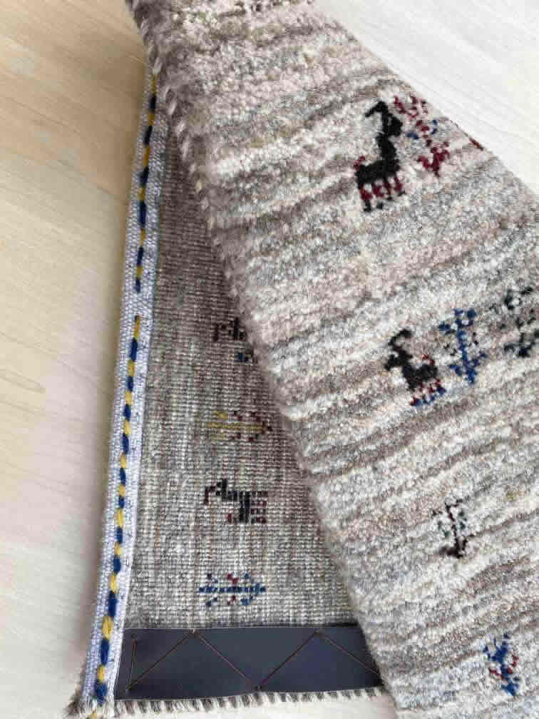 ギャッベ 小さめ玄関マットサイズ 61×47cm 手織り (GD-0084)2