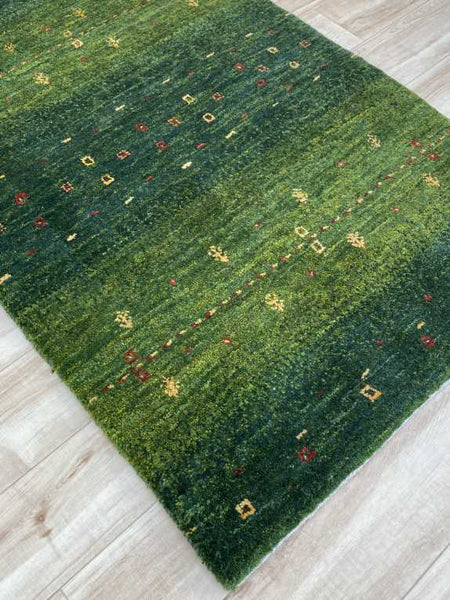 ギャッベ 玄関マットサイズ 103×66cm 手織り 緑 (GD-0271) – ギャッベ