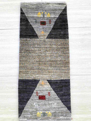 ギャッベ ランナーサイズ 145×61cm 手織り (GK-0022)