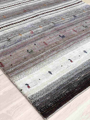 ギャッベ リビングサイズ 184×122cm 手織り (GL-0016)