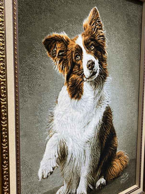 高価値 ペルシャ絨毯のコリー犬 絵画 - brondbygolf.dk