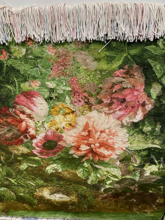 ペルシャ絵画絨毯 [絨毯]52×55cm [額込]75×77cm 手織り (PPC-0034)7