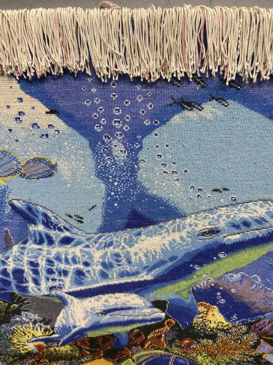 ペルシャ絵画絨毯 [絨毯]94×57cm [額込]117×79cm 手織り (PPC-0038)7